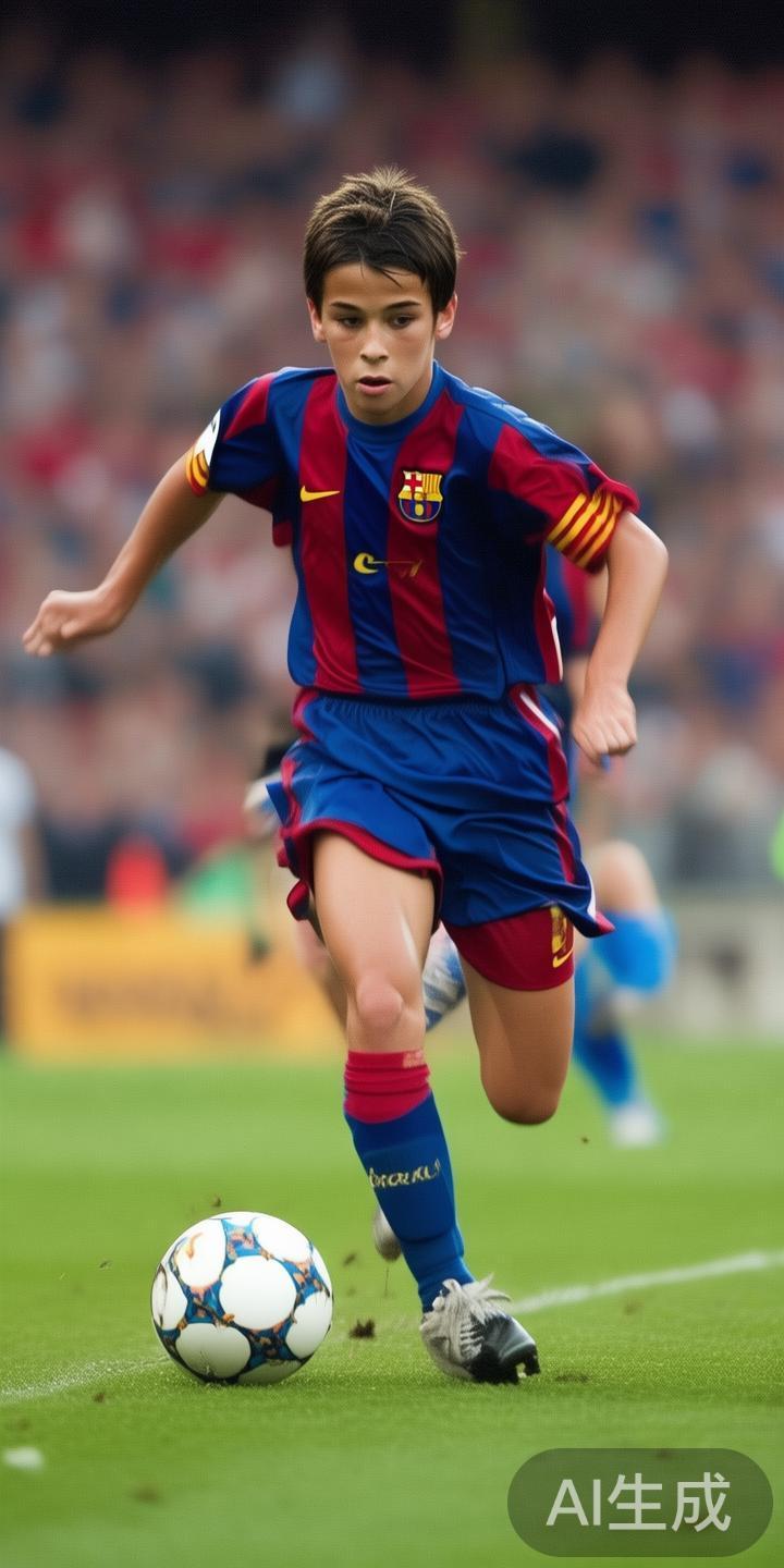 作为阿根廷天才少年，梅西在15岁时就展现出无限潜力